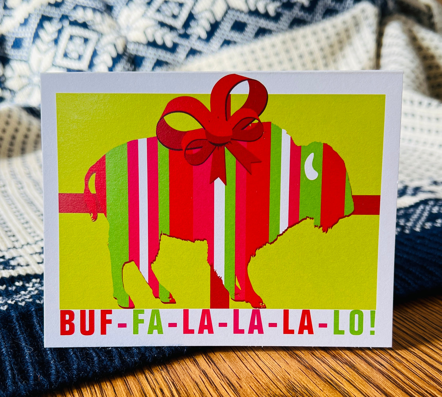 “BUF-FA-LA-LA-LA-LO” Christmas card / set of 5