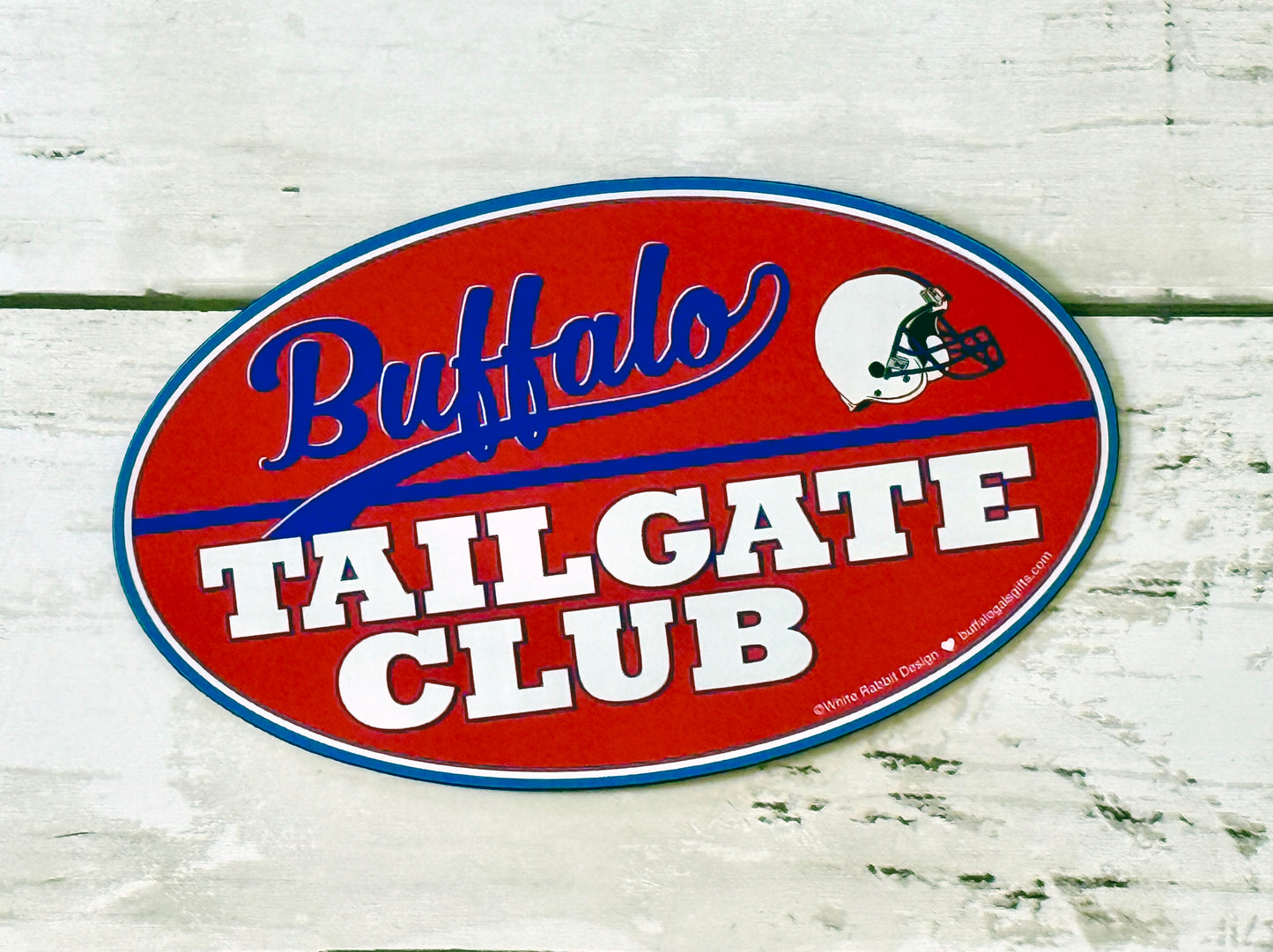 “Buffalo Tailgate Club” oval magnet