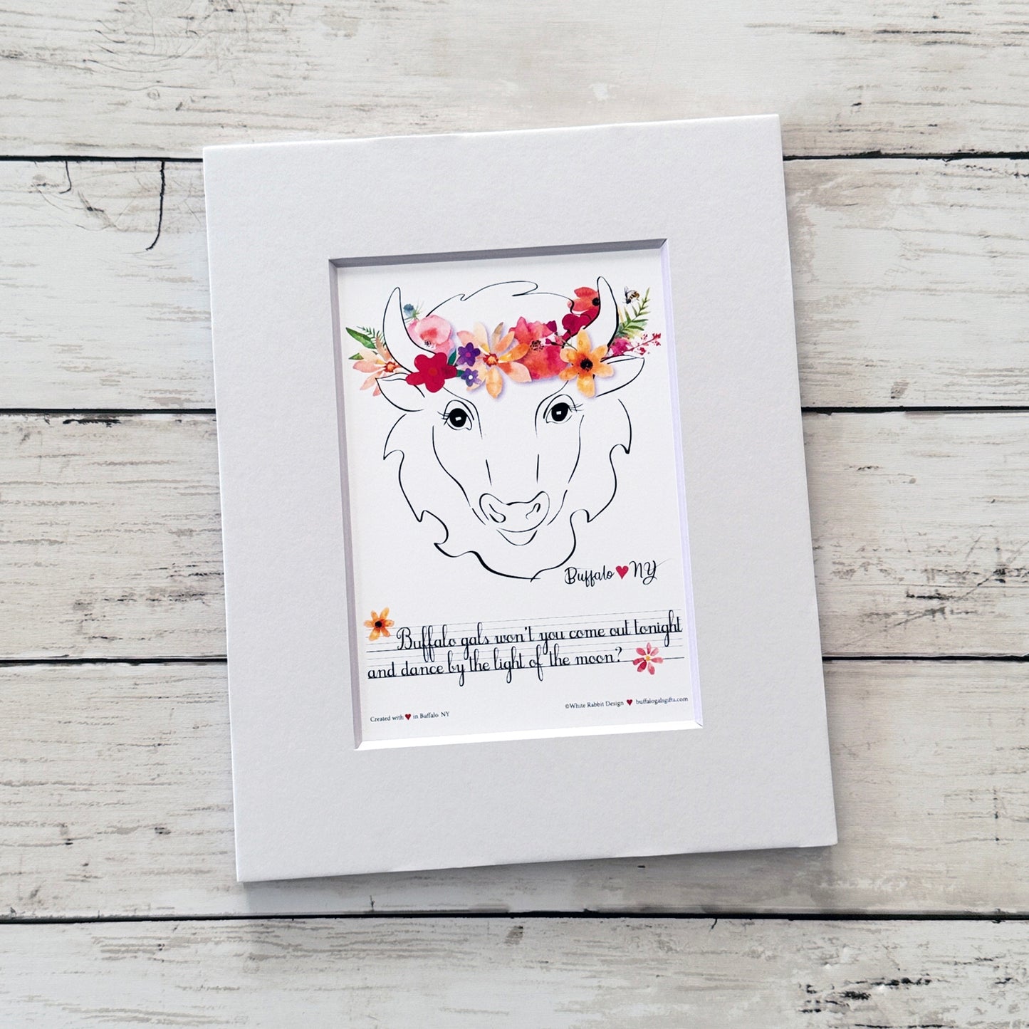 "Boho Buffa-Mama" matted print
