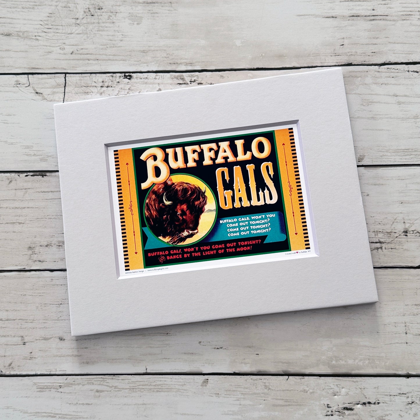 “Buffalo Gals Won’t You Come Out Tonight?” matted print