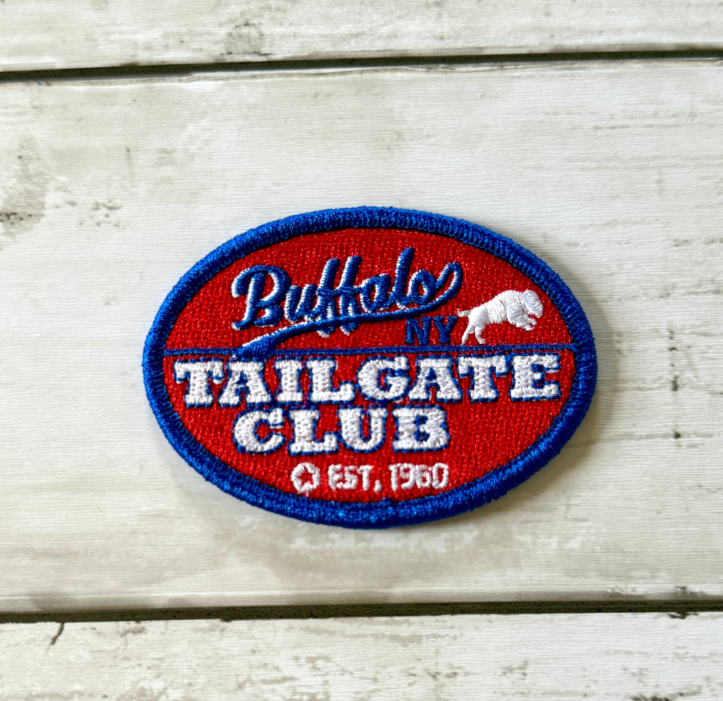 “Buffalo Tailgate Club” oval patch