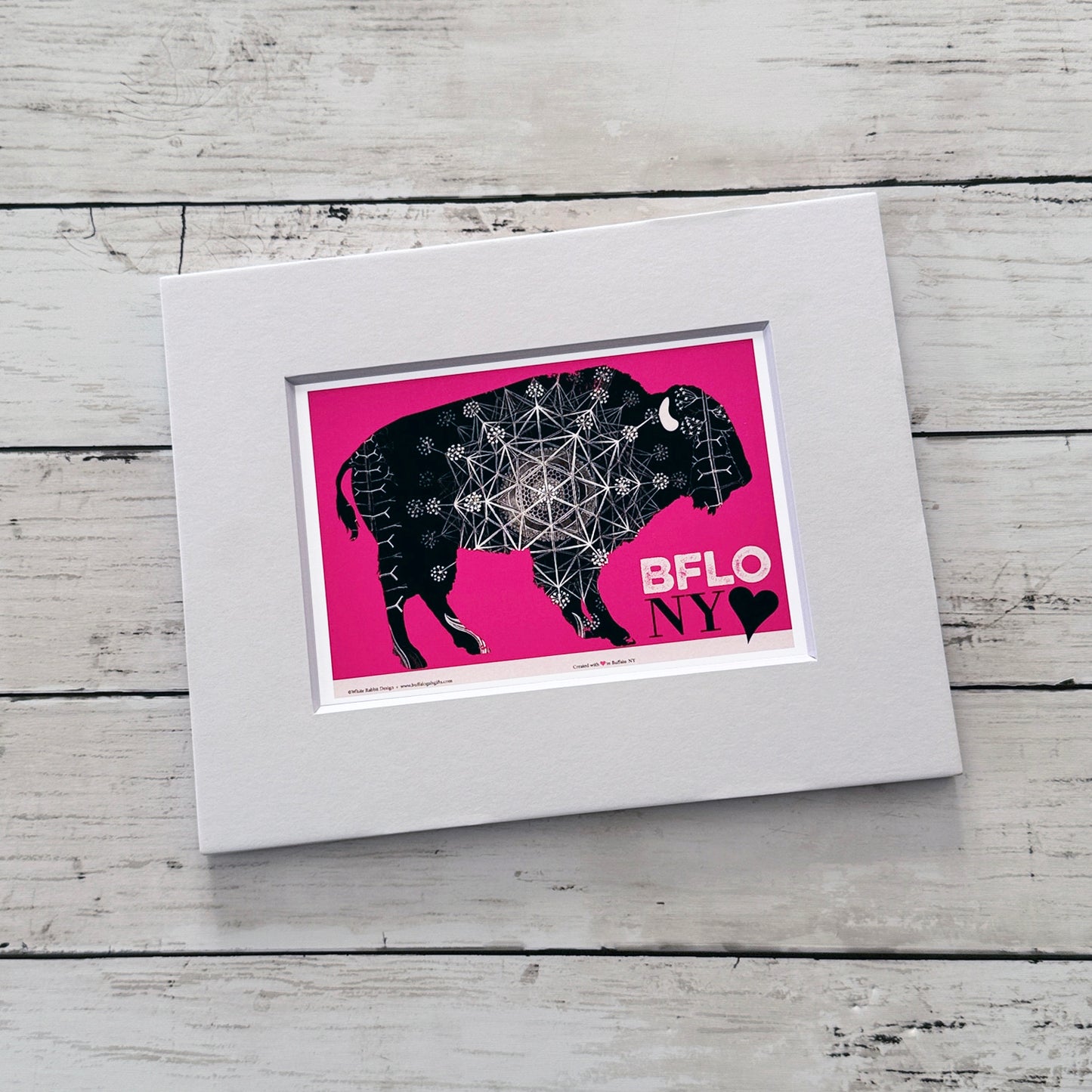 “Pretty in Pink Buffalo” matted print