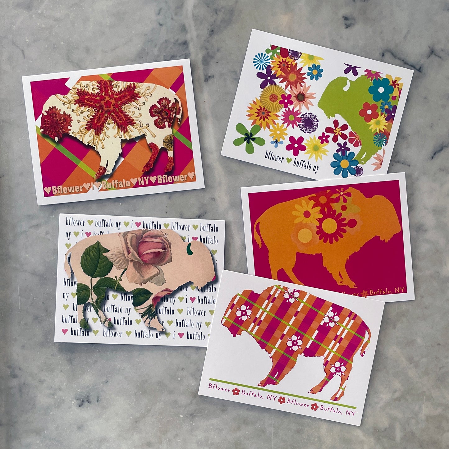 “Bufflower” note card set