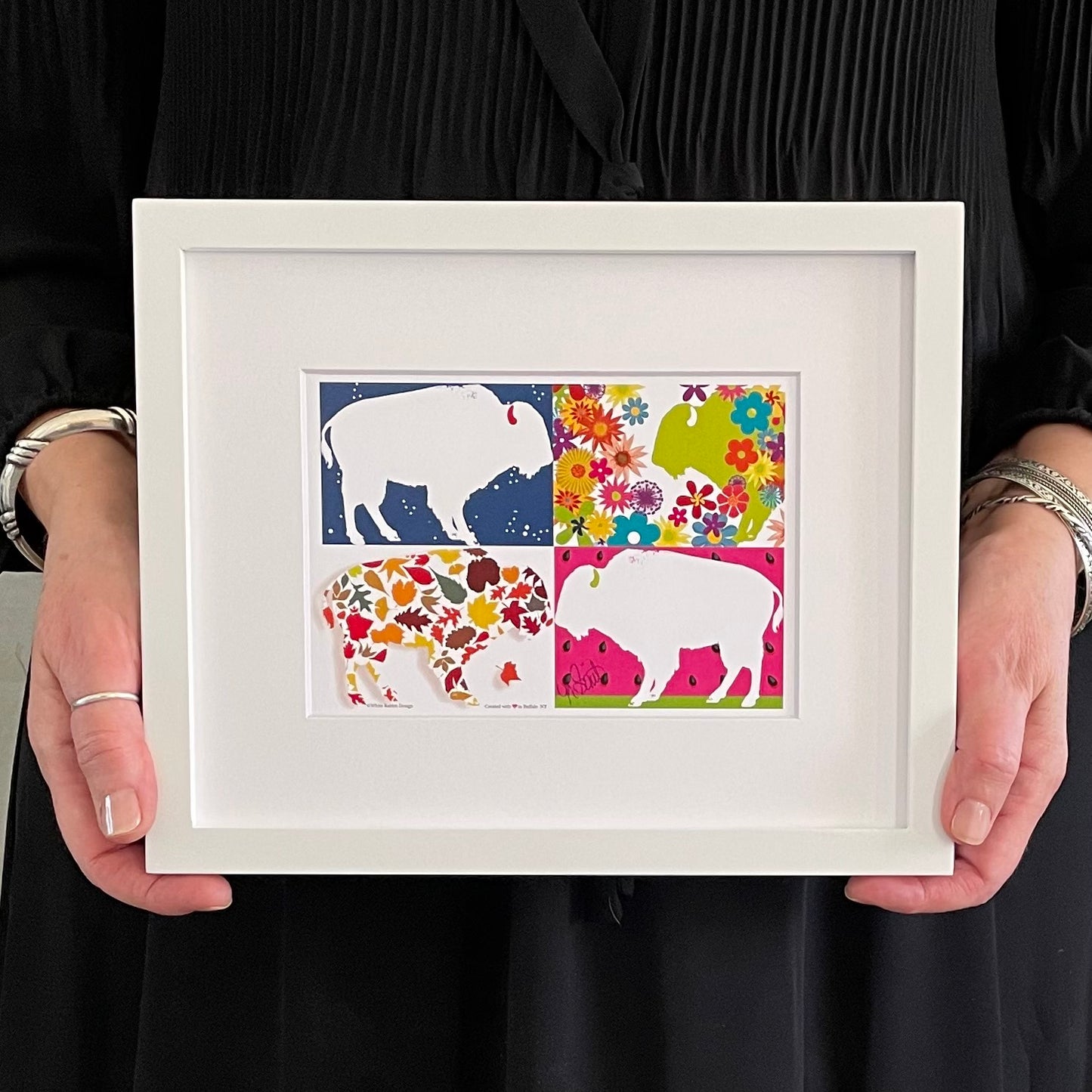 “Four Seasons of Buffalove” matted print