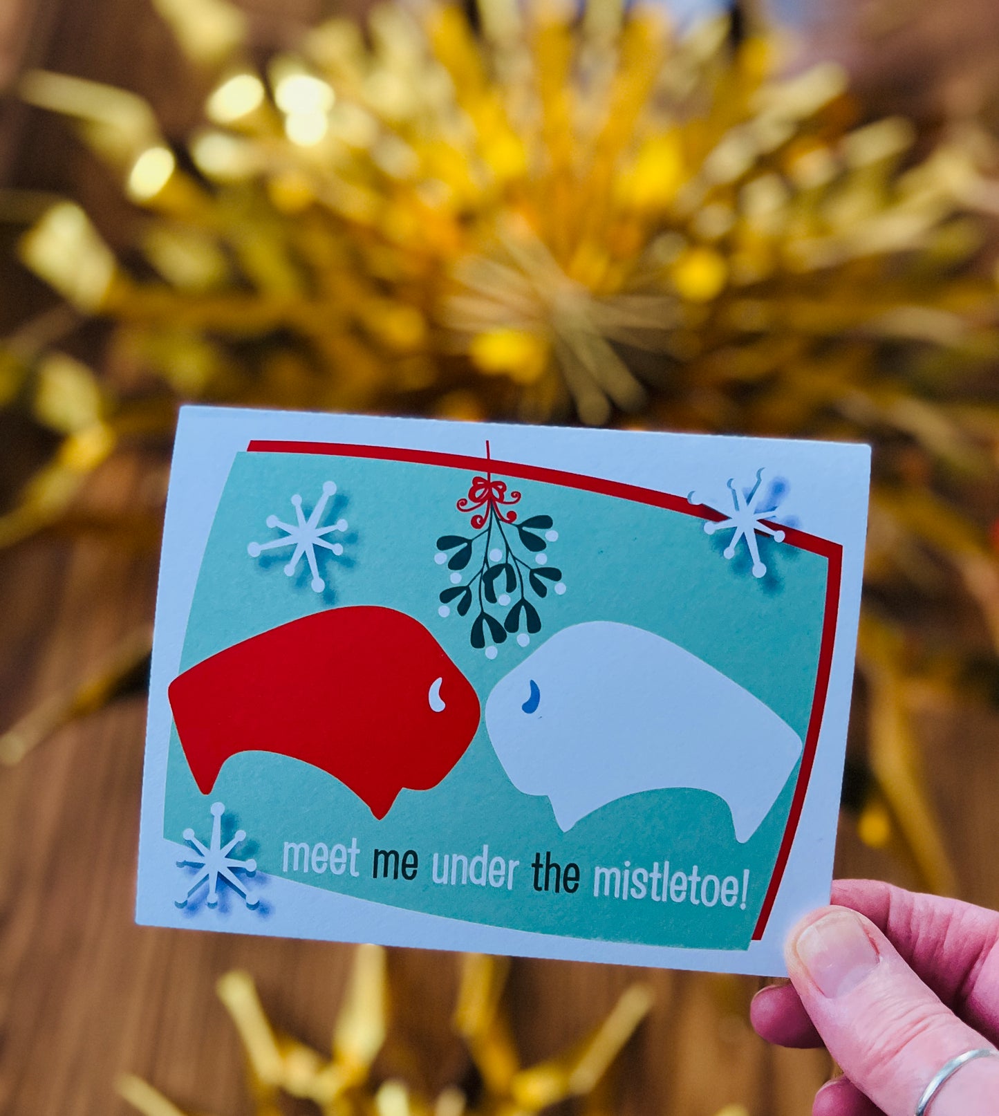 “Meet Me Under the Mistletoe” Christmas Card Set