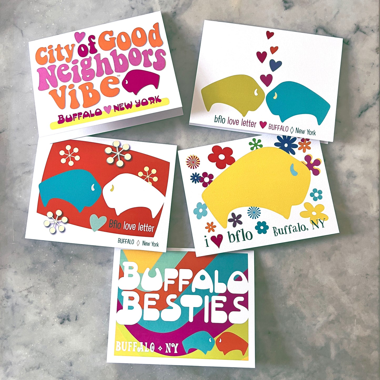 “City of Good Neighbors Vibe™” note card set