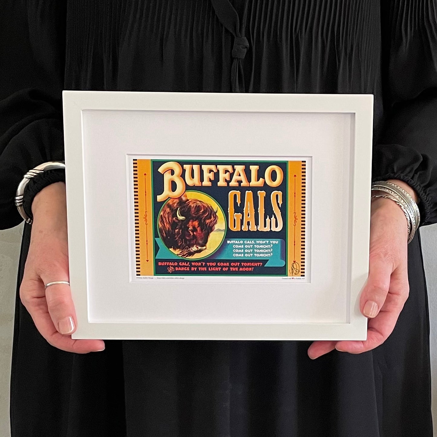 “Buffalo Gals Won’t You Come Out Tonight?” matted print