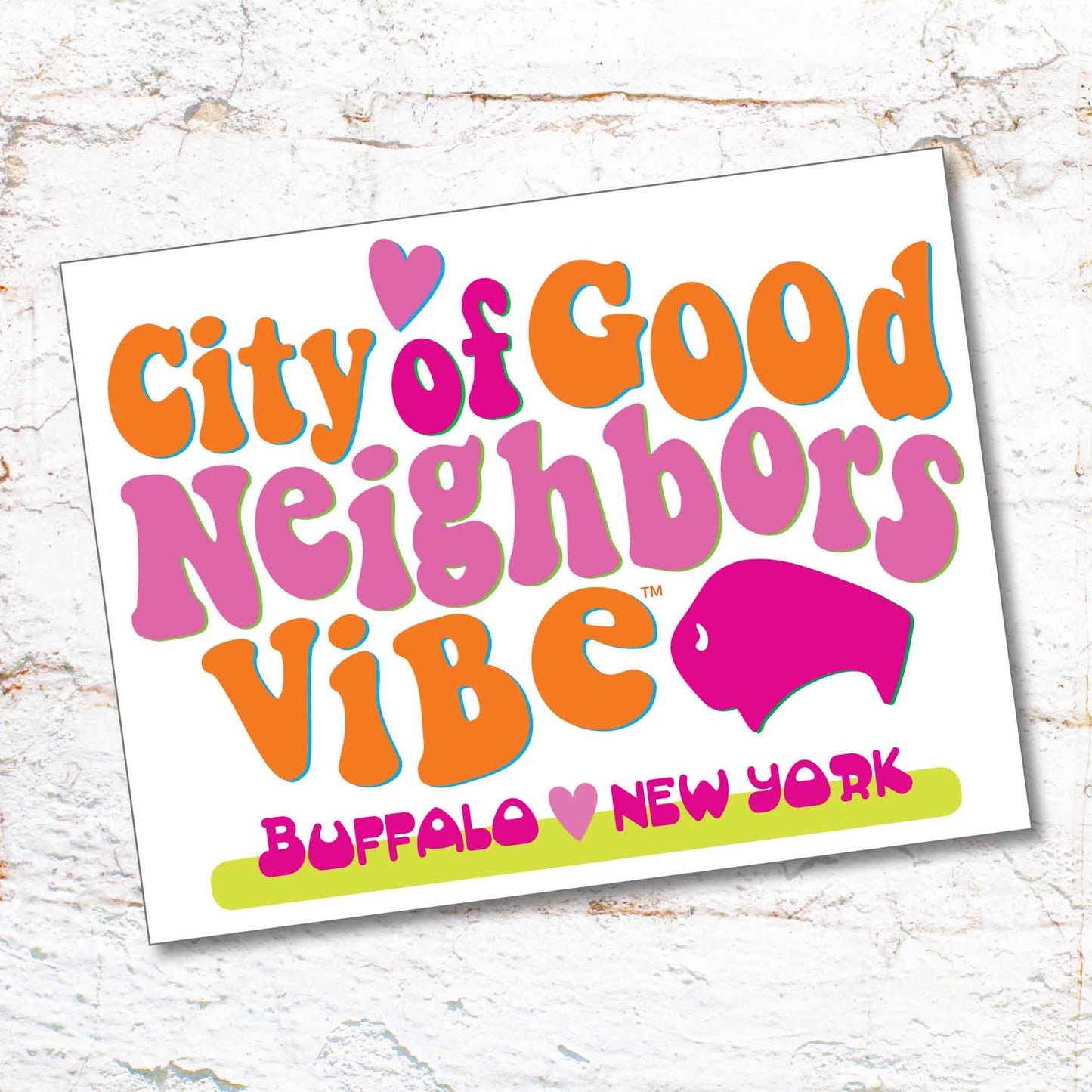“City of Good Neighbors Vibe™” note card set
