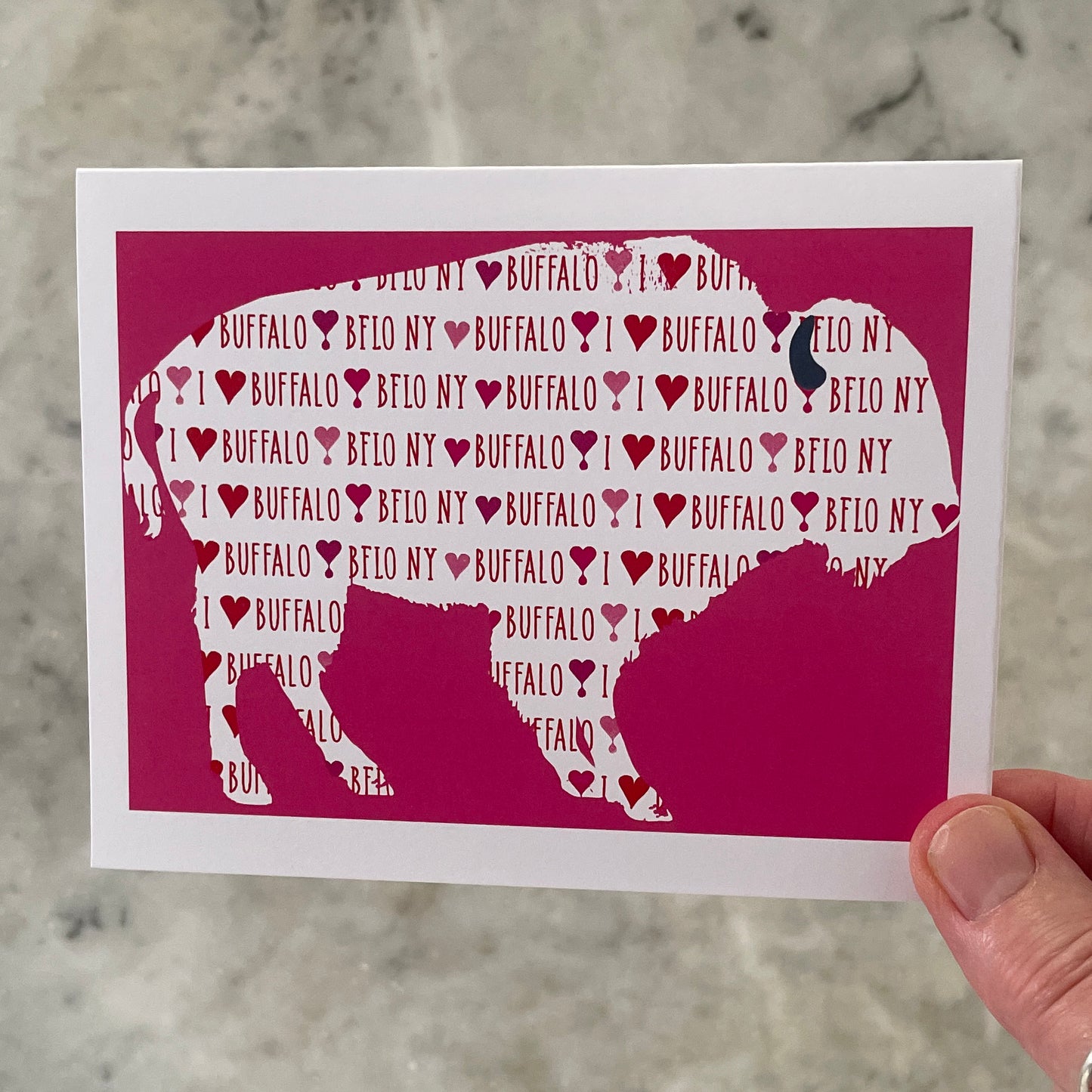 “I ❤️ Buffalo” note card set