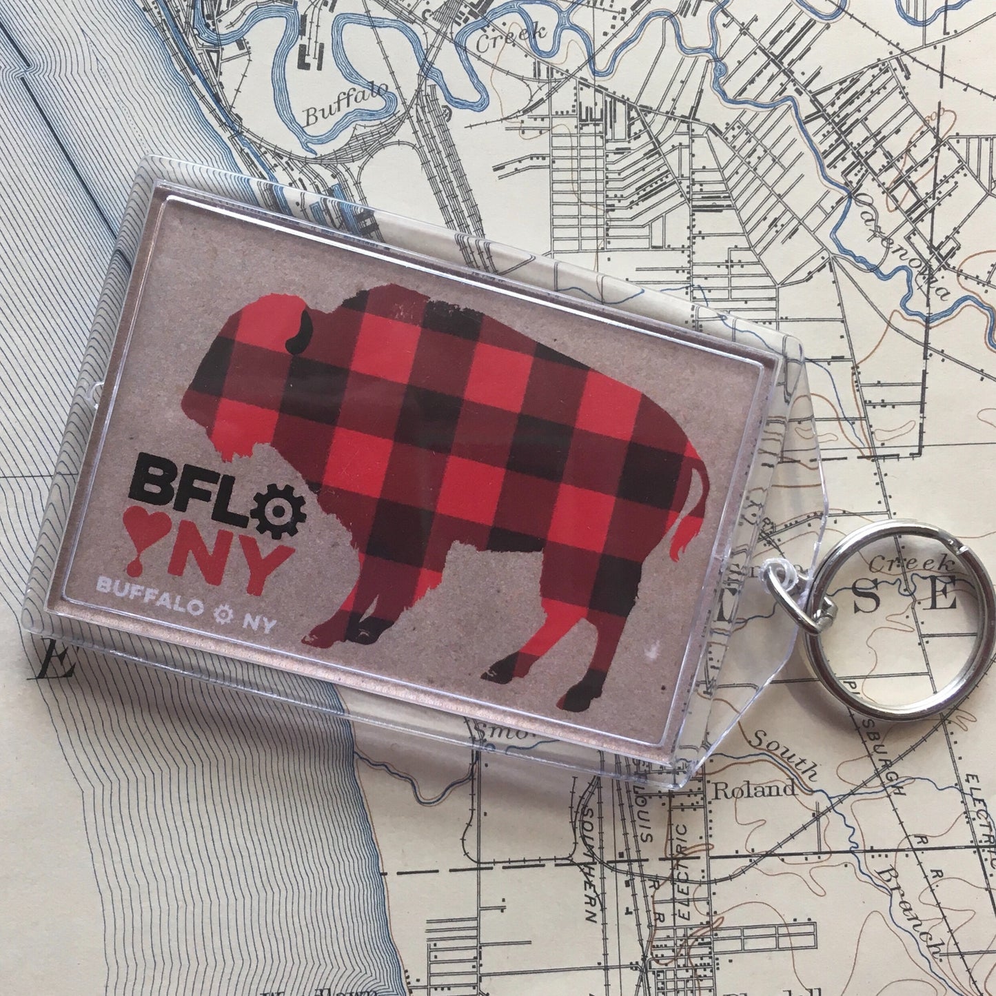 “Buffalo Plaid” keychain