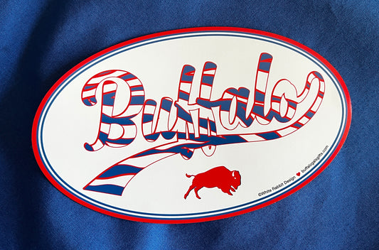 “Zubaz Buffalo” oval magnet