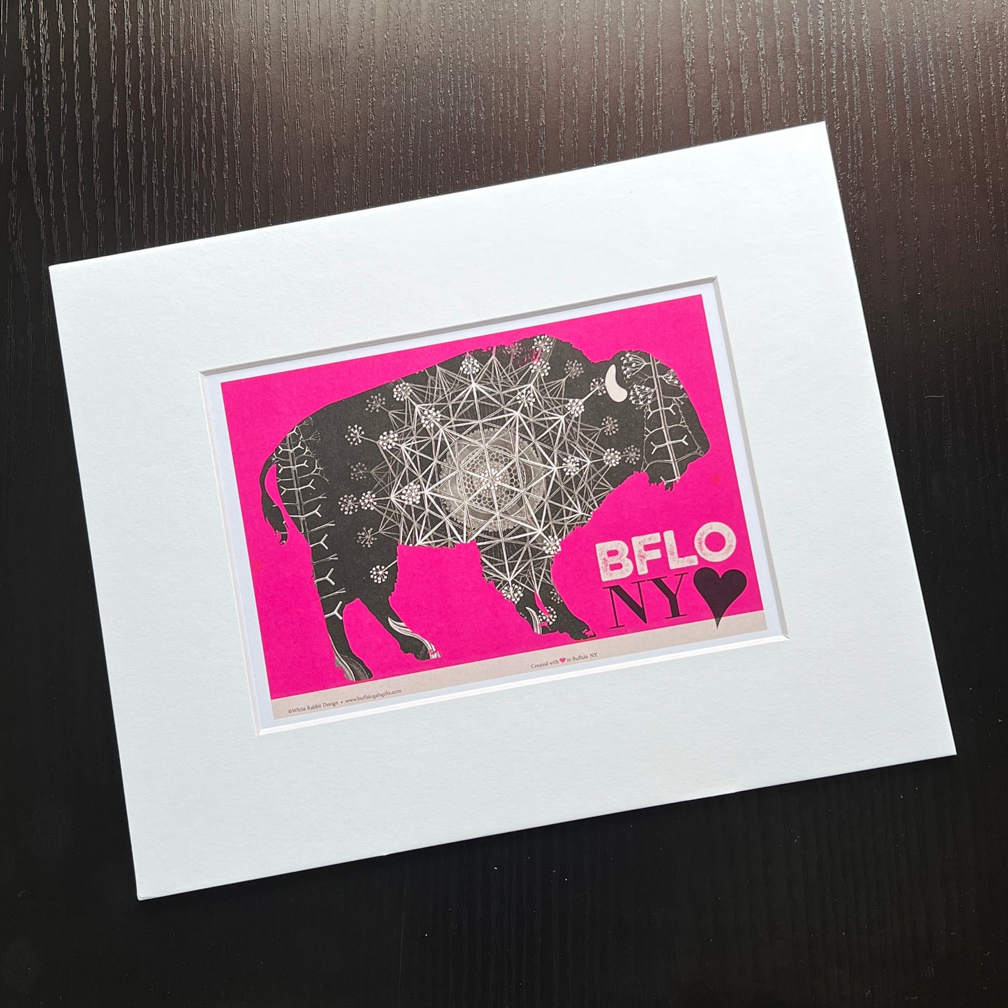 “Pretty in Pink Buffalo” matted print