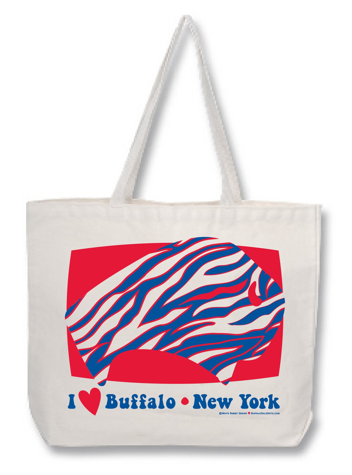 “Zubaz I ❤️ BFLO” tote