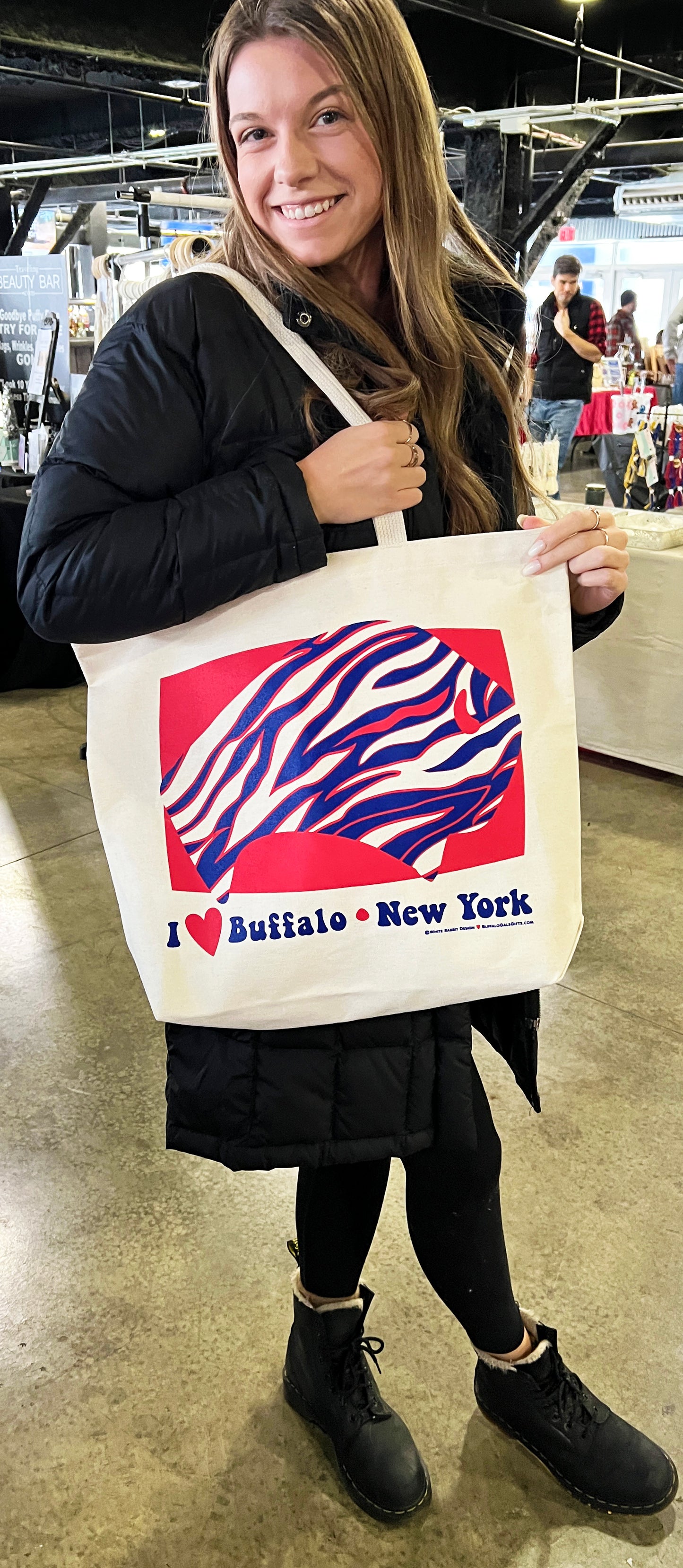 “Zubaz I ❤️ BFLO” tote